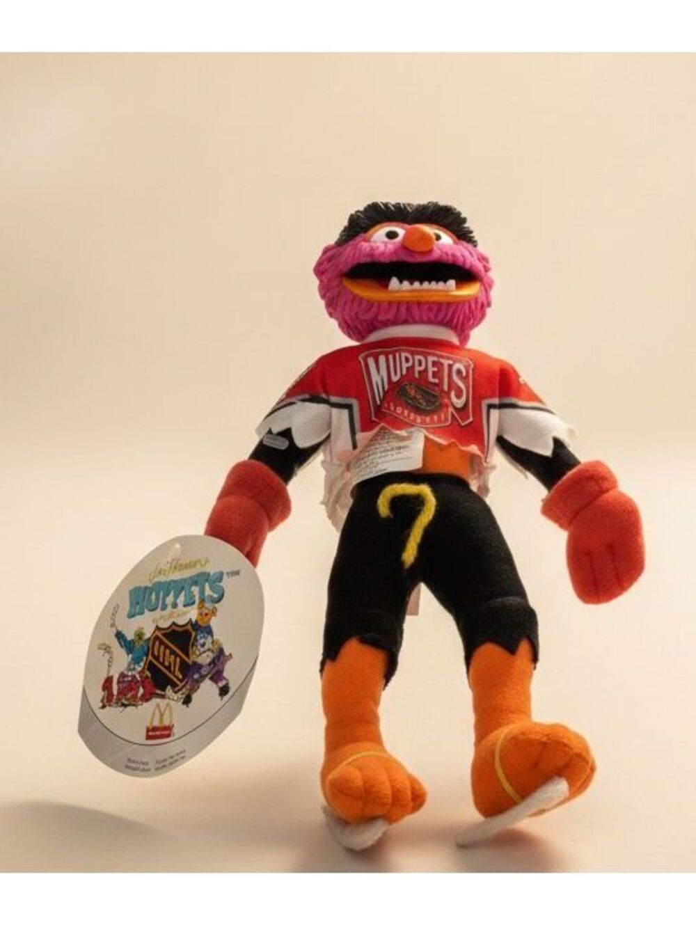Vintage McDonald's Jim Henson's Muppets NHL Animal Plush Doll with Tag Vintage